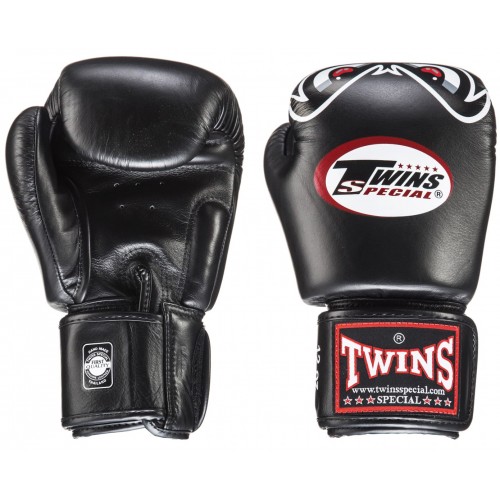 Боксерские перчатки Twins Special с рисунком (FBGV-25 black)